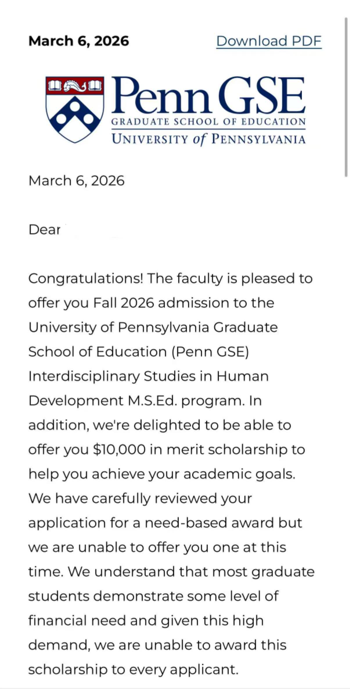 Acceptance letter 3