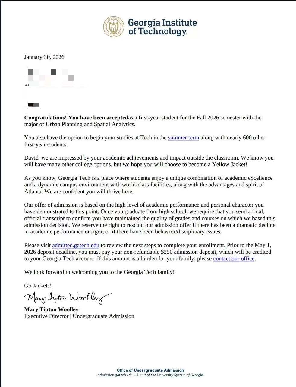 Acceptance letter 9